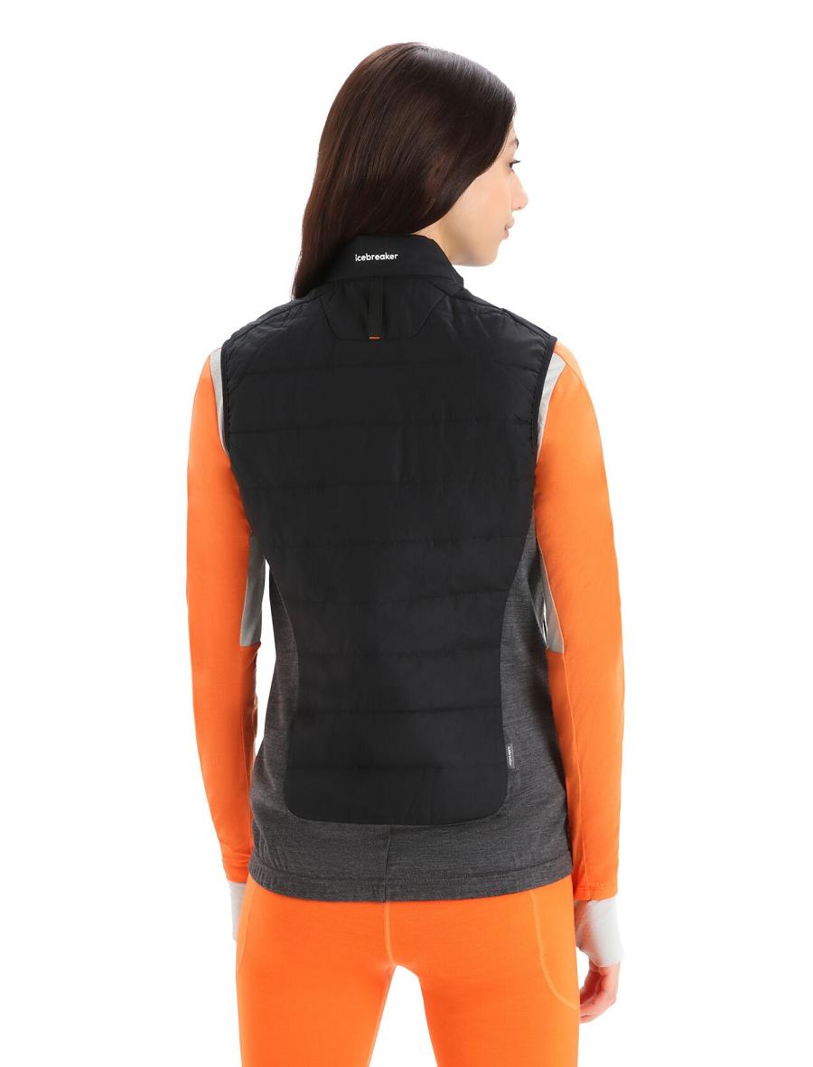 Black / Jet Heather Women's Icebreaker MerinoLoft™ Vest | USA 1557LISH